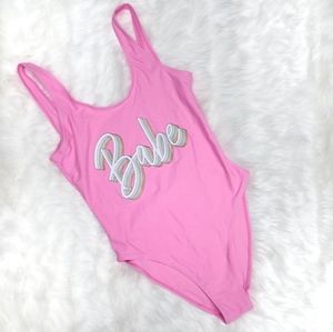 "Babe" One Piece High Hip Swimsuit